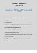 Essentials of CBN Exam 1 Questions Study Guide&period;