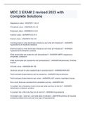 MDC 2 EXAM 2 revised 2023 with Complete Solutions