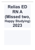 Relias ED RN A(Missed two, Happy Studying)2023