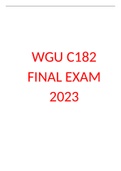WGU C182 FINAL EXAM 2023