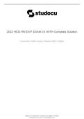 2022 HESI RN EXIT EXAM V2 WITH Complete Solution