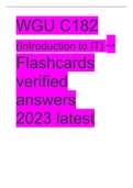 WGU C182 &lpar;Introduction to IT&rpar; &ndash; Flashcards verified answers 2023 latest