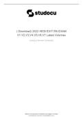 2022 HESI EXIT RN EXAM V1-V7 110 OUT OF THE 160 TOTAL QUESTIONS FOR EACH VERSION 