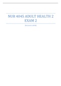 NUR 4045 ADULT HEALTH 2 EXAM 2