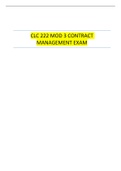 CLC 222 MOD 3 CONTRACT MANAGEMENT EXAM