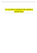 CLC 222 MOD 2 CONTRACT PRE-AWARD & AWARD EXAM