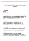 FIRST RESPONDER BUNDLED EXAMS WITH COMPLETE  SOLUTIONS &lpar;everything you want is here&rpar;
