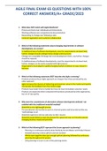 AGILE FINAL EXAM 65 QUESTIONS WITH 100&percnt;  CORRECT ANSWERS&sol;A&plus; GRADE&sol;2023