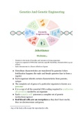 Life Science Biology Notes on Genetics grade 12 IEB 