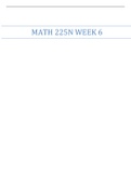 MATH 225N WEEK 6| VERIFIED SOLUTION 