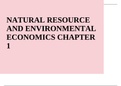 NATURAL RESOURCE AND ENVIRONMENTAL ECONOMICS CHAPTER 1 PRESENTATION
