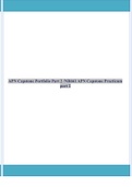 APN Capstone Portfolio Part 2 /NR661 APN Capstone Practicum part 2. Download to Score A