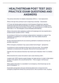 HEALTHSTREAM POST TEST 2023 PRACTICE EXAM QUESTIONS AND ANSWERS