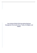 Case Analysis #2 BUS 6750 International Business Management: the Country Focus “Turkey, Its Religion, and Politics”