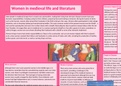 Women in Medieval life and literature- REVISION POSTER 