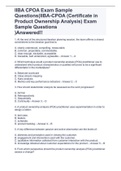 IIBA CPOA Exam Sample Questions(IIBA-CPOA (Certificate in Product Ownership Analysis) Exam Sample Questions )Answered!!