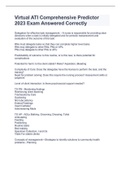 Virtual ATI Comprehensive Predictor 2023 Exam Answered Correctly