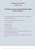CFI interview process Exam Questions With Correct Answers&period;