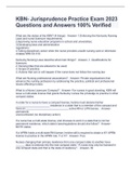 KBN- Jurisprudence Practice Exam 2023 Questions and Answers 100&percnt; Verified