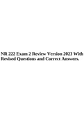 NR 222 Health And Wellness Exam 2 Review Version 2023 With Revised Questions and Correct Answers, NR 222 Final Exam Test Bank (NEW) 2023 Full Revised Correct Answers, NR 222 Final Exam 2023 Correct and Revised Answers Score A & NR 222 Final Exam 1 | Test 
