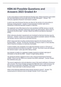 KBN All Possible Questions and Answers 2023 Graded A&plus;