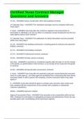 Certified Texas Contract Manager Questions and Answers