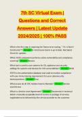 7th SC Virtual Exam &vert; Questions and Correct Answers &vert; Latest Update 2024&sol;2025 &vert; 100&percnt; PASS