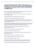 UIPATH PRACTICE TEST 2023&sol;2024 ALL POSSIBLE QUESTIONS AND ANSWERS COMPLETE