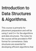"Mastering Data Structures & Algorithms: A Comprehensive Guide to Efficient Programming"