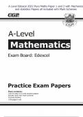 A Level Edexcel 2025 Pure Maths Paper 1 and 2 with Mechanics and statistics Papers all included with Mark Schemes