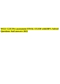 WGU C235 Pre-assessment FINAL EXAM with100&percnt; Solved Questions And answers 2022