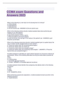 CCMA exam Questions and  Answers 2023 updated