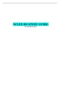 NCLEX RN STUDY GUIDE 2023 UPDATED AND REVISED 100% GRADED A+