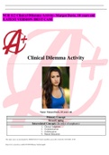 NUR 112 Clinical Dilemma Activity- Margot Davis, 18 years old /LATEST VERSION /BEST CASE 
