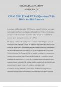 CMAS 258N FINAL EXAM Questions With 100&percnt; Verified Answers