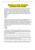 Disaster nursing- NCLEX&sol;24 questions and answers