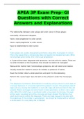 APEA 3P Exam Prep- GI Questions with Correct Answers and Explanations