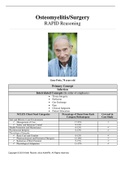 Case Study Osteomyelitis (Surgery), UNFOLDING Reasoning, Gene Potts, 78 years old. (Questions with Completed Solutions)