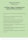 CMY3706 - Chapter 2&colon; Xenophobia Exam Questions With Correct Answers