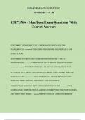 CMY3706 - May&sol;June Exam Questions With Correct Answers