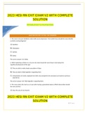 2023 HESI RN EXIT EXAM V2 WITH COMPLETE SOLUTION