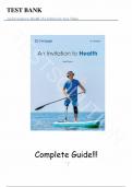 An Invitation to Health 21st Edition Lisa Tunks &ndash; Complete Test Bank &lpar;All Chapters&rpar;