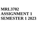 MRL3702 Assignment 1 Semester 1 2023
