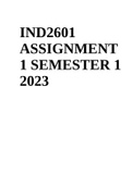 IND2601 Assignment 1 Semester 1 2023
