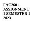FAC2601 Assignment 1 Semester 1 2023