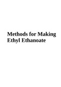 Methods for Making Ethyl Ethanoate