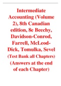 Intermediate Accounting (Volume 2), 8th Canadian  edition, 8e Beechy, Davidson-Conrod, Farrell, McLeod-Dick, Tomulka, Sevel (Test Bank)