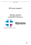 BPV-plan ziekenhuis leerjaar 3 OWE 9&10