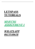 MNP3703 ASSIGNMENT 1....GUARANTEED DISTINCTION ON YOUR ASSIGNMENT.