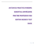Advanced Practice Nursing: Essential Knowledge for the Profession 3rd Edition Denisco Test Bank